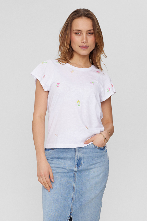 ΜΠΛΟΥΖΑ T-SHIRT NUMPH - 9000 BRIGHT WHITE